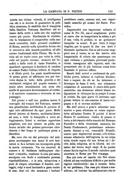 La campana di S. Pietro bollettino religioso settimanale