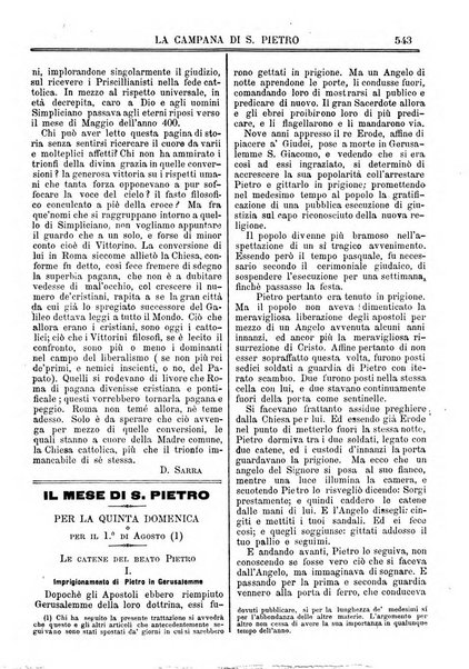 La campana di S. Pietro bollettino religioso settimanale