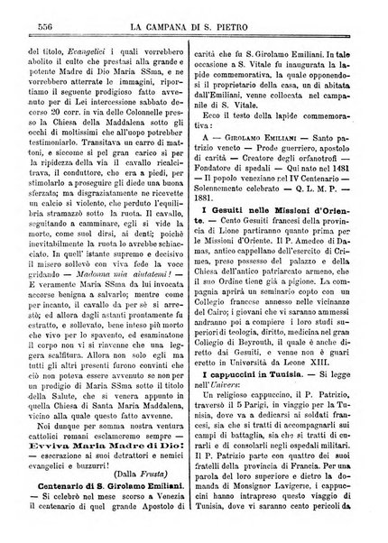 La campana di S. Pietro bollettino religioso settimanale