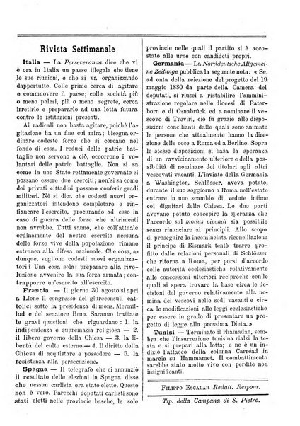 La campana di S. Pietro bollettino religioso settimanale