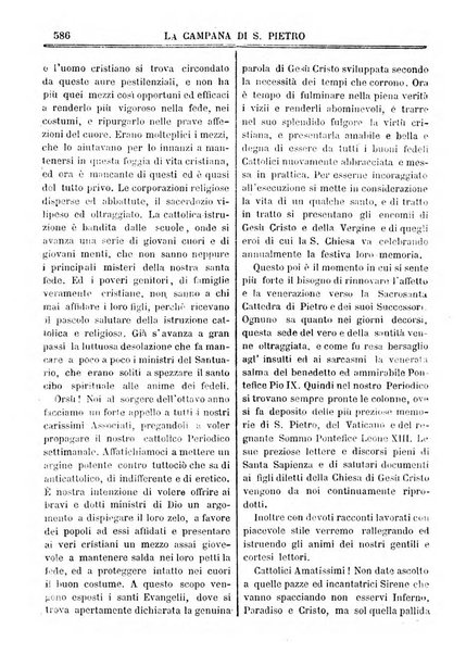 La campana di S. Pietro bollettino religioso settimanale