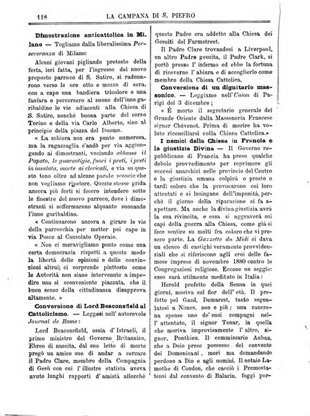 La campana di S. Pietro bollettino religioso settimanale