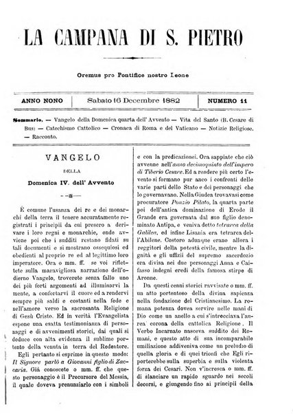 La campana di S. Pietro bollettino religioso settimanale