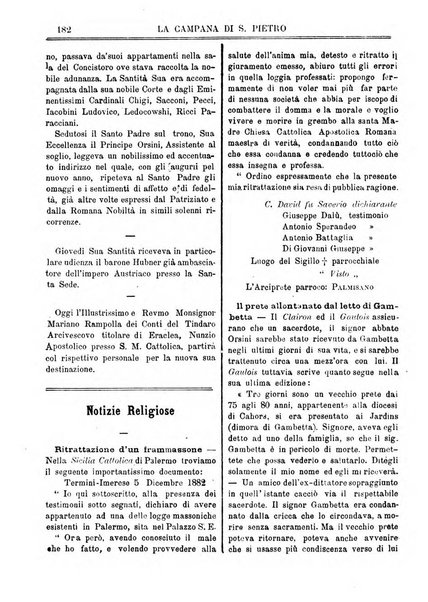 La campana di S. Pietro bollettino religioso settimanale