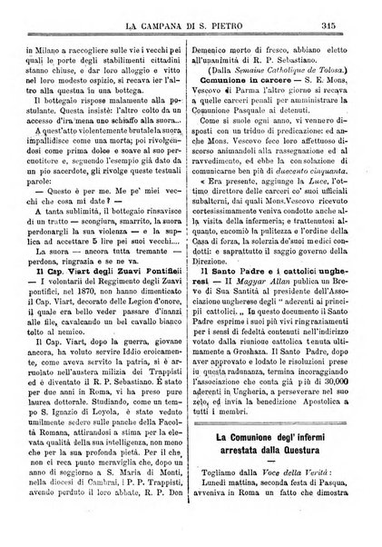 La campana di S. Pietro bollettino religioso settimanale