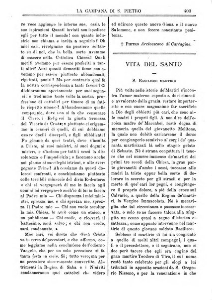 La campana di S. Pietro bollettino religioso settimanale