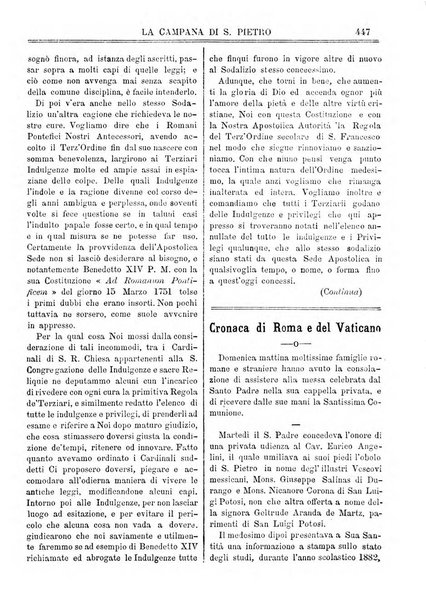 La campana di S. Pietro bollettino religioso settimanale