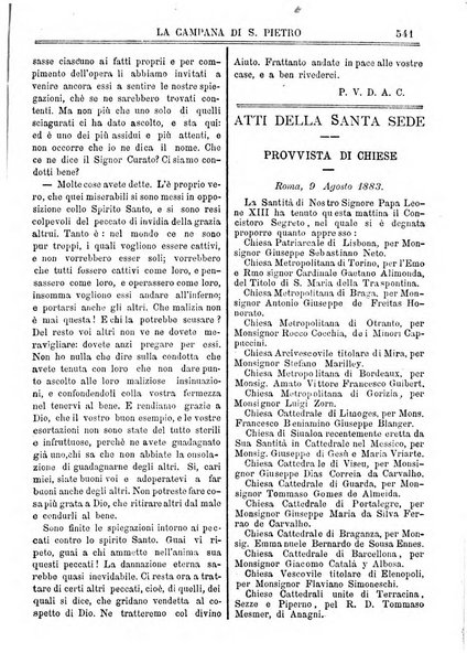 La campana di S. Pietro bollettino religioso settimanale