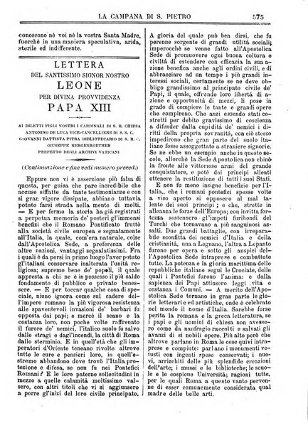 La campana di S. Pietro bollettino religioso settimanale