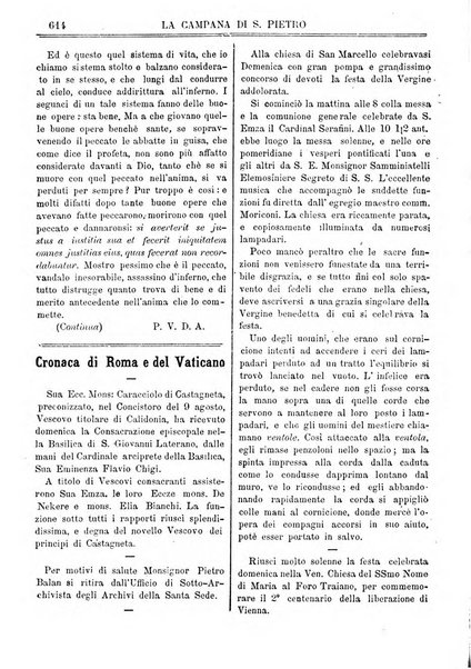 La campana di S. Pietro bollettino religioso settimanale