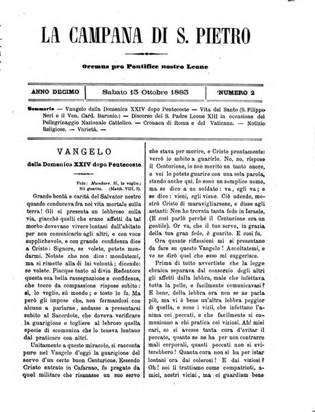 La campana di S. Pietro bollettino religioso settimanale