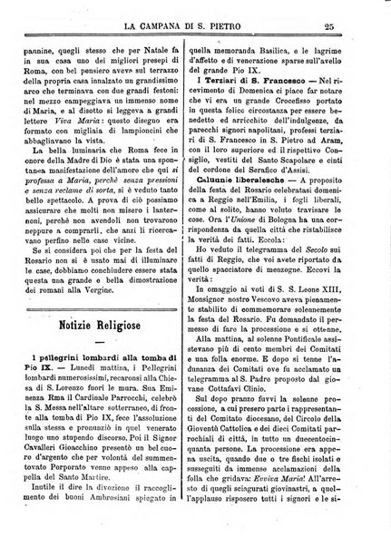 La campana di S. Pietro bollettino religioso settimanale