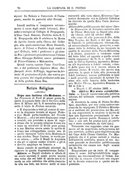 La campana di S. Pietro bollettino religioso settimanale