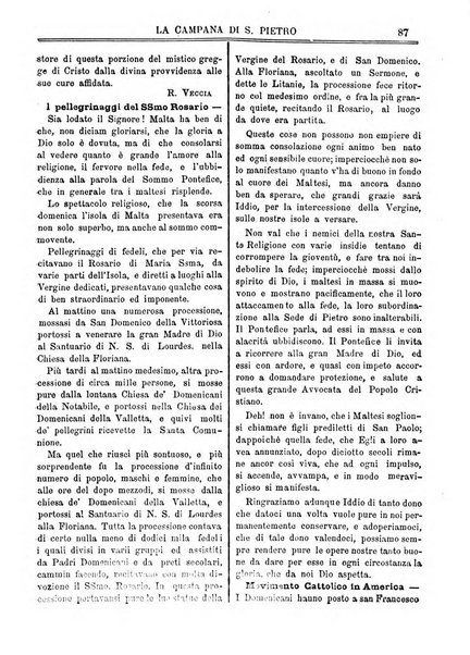 La campana di S. Pietro bollettino religioso settimanale