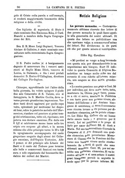 La campana di S. Pietro bollettino religioso settimanale