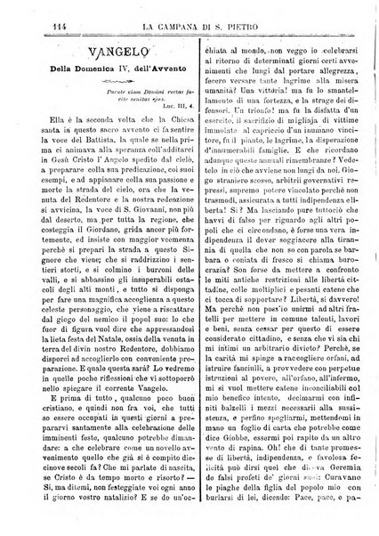 La campana di S. Pietro bollettino religioso settimanale