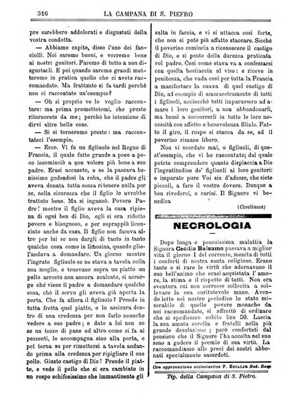 La campana di S. Pietro bollettino religioso settimanale