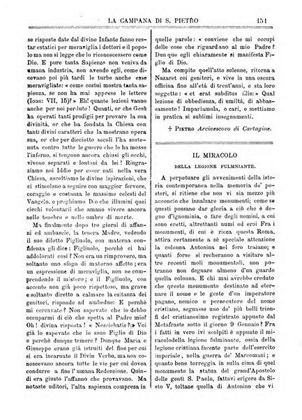 La campana di S. Pietro bollettino religioso settimanale