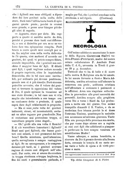 La campana di S. Pietro bollettino religioso settimanale