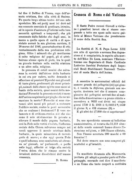 La campana di S. Pietro bollettino religioso settimanale