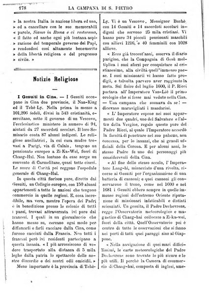 La campana di S. Pietro bollettino religioso settimanale