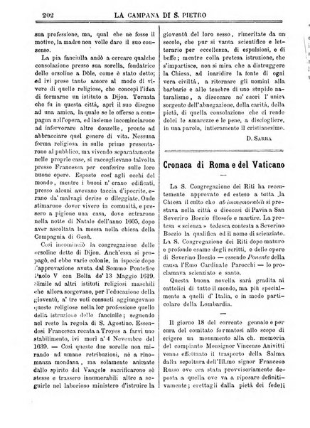 La campana di S. Pietro bollettino religioso settimanale