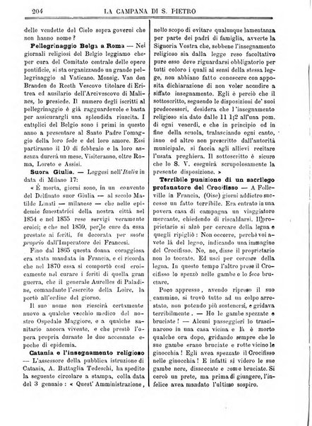 La campana di S. Pietro bollettino religioso settimanale