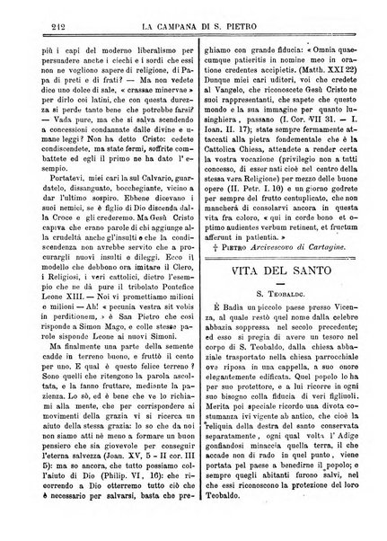 La campana di S. Pietro bollettino religioso settimanale