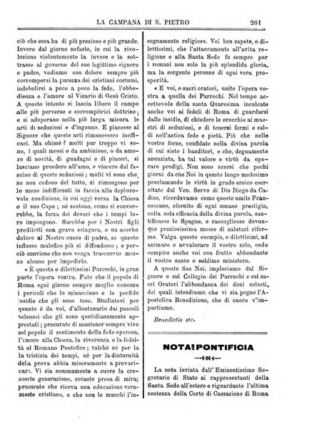 La campana di S. Pietro bollettino religioso settimanale