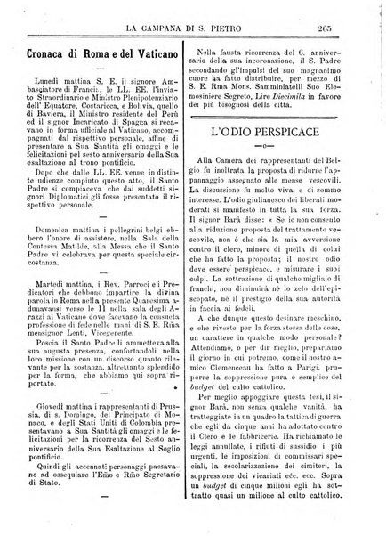 La campana di S. Pietro bollettino religioso settimanale