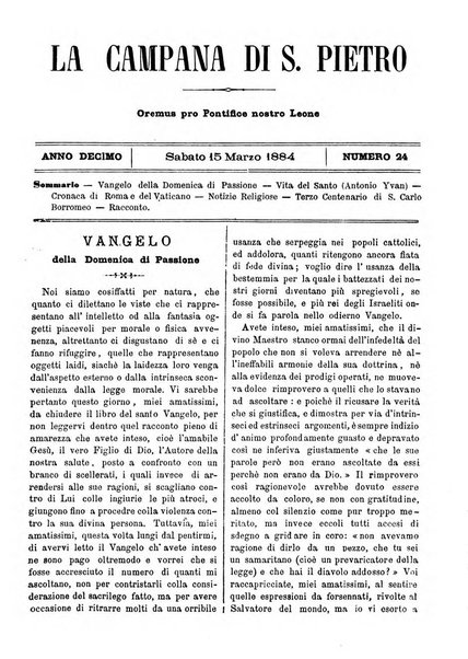 La campana di S. Pietro bollettino religioso settimanale