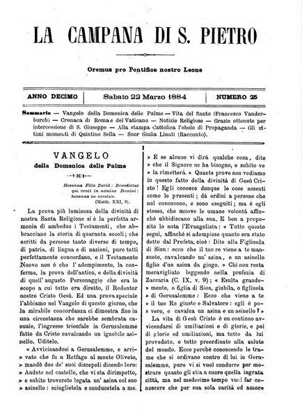 La campana di S. Pietro bollettino religioso settimanale