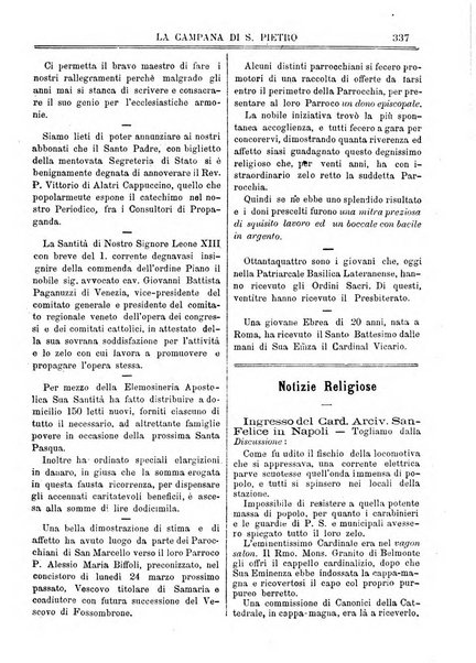 La campana di S. Pietro bollettino religioso settimanale