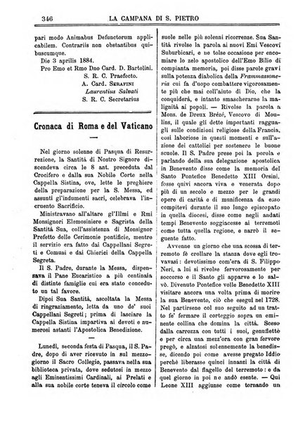 La campana di S. Pietro bollettino religioso settimanale