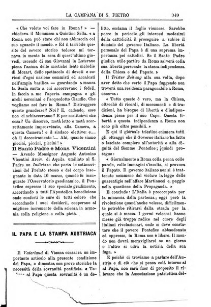 La campana di S. Pietro bollettino religioso settimanale