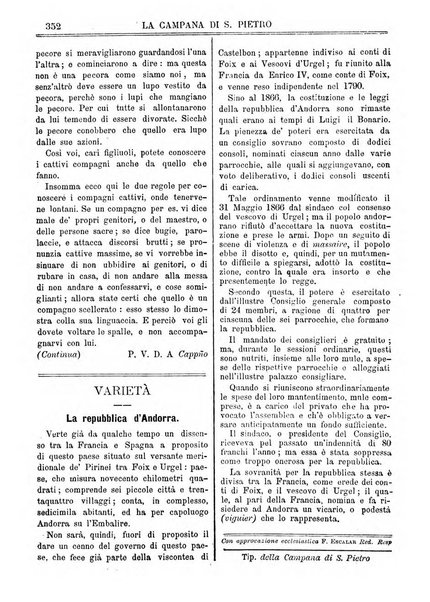 La campana di S. Pietro bollettino religioso settimanale