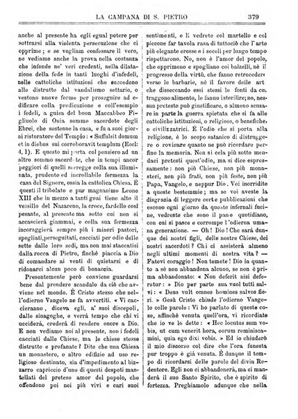 La campana di S. Pietro bollettino religioso settimanale