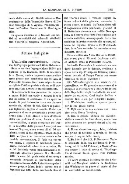 La campana di S. Pietro bollettino religioso settimanale