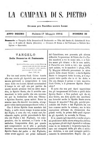 La campana di S. Pietro bollettino religioso settimanale