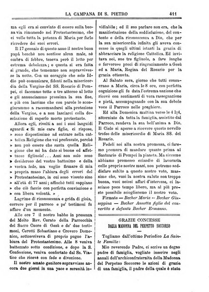 La campana di S. Pietro bollettino religioso settimanale