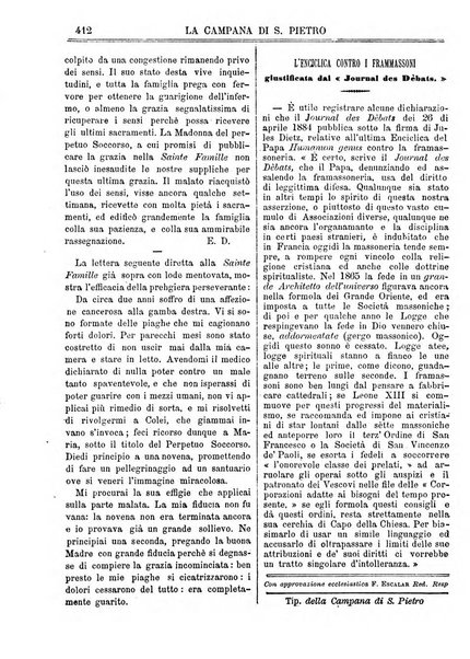 La campana di S. Pietro bollettino religioso settimanale