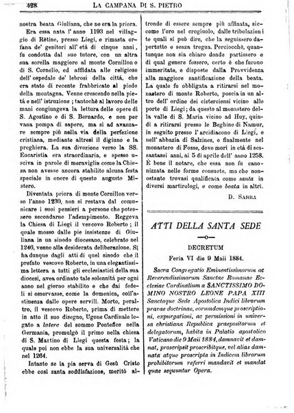 La campana di S. Pietro bollettino religioso settimanale