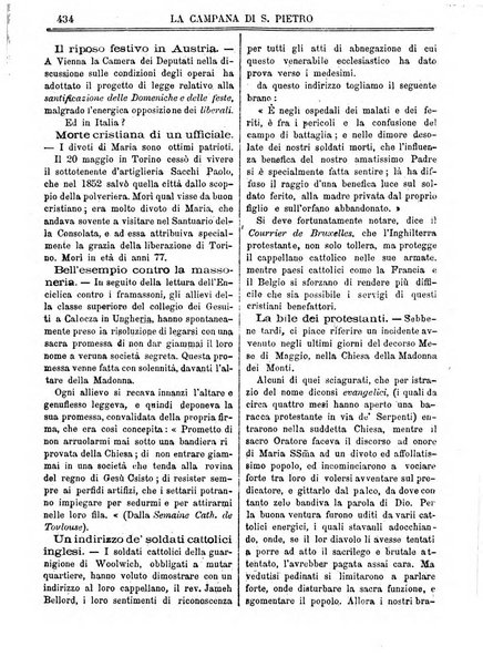 La campana di S. Pietro bollettino religioso settimanale