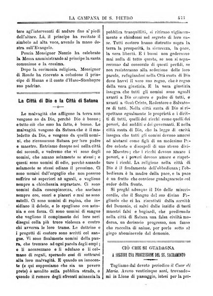 La campana di S. Pietro bollettino religioso settimanale