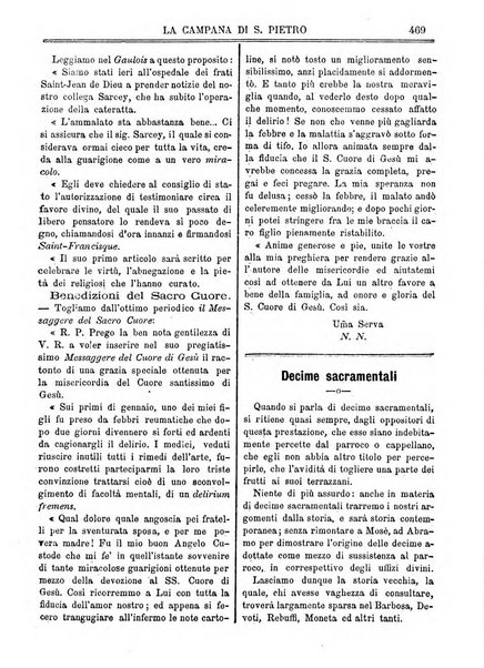 La campana di S. Pietro bollettino religioso settimanale