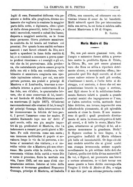 La campana di S. Pietro bollettino religioso settimanale