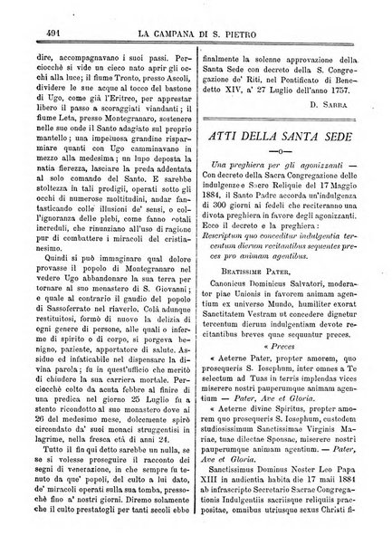 La campana di S. Pietro bollettino religioso settimanale