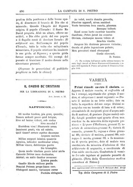 La campana di S. Pietro bollettino religioso settimanale