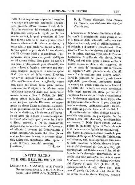 La campana di S. Pietro bollettino religioso settimanale