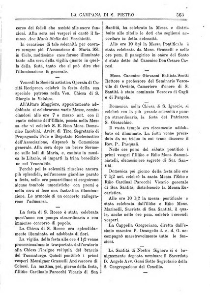 La campana di S. Pietro bollettino religioso settimanale